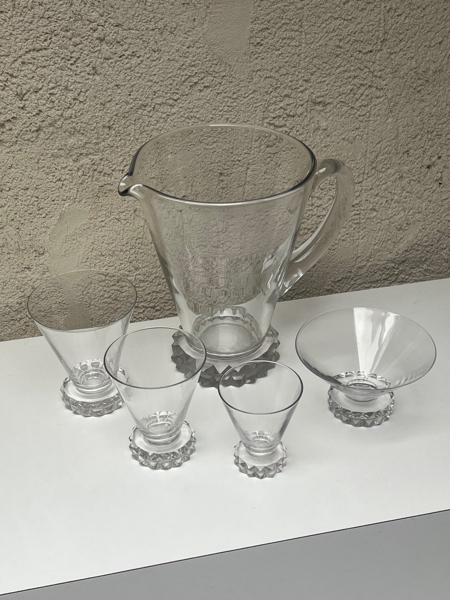 Saint Louis, Set Of Champagne Glasses, Diamond Model -photo-2