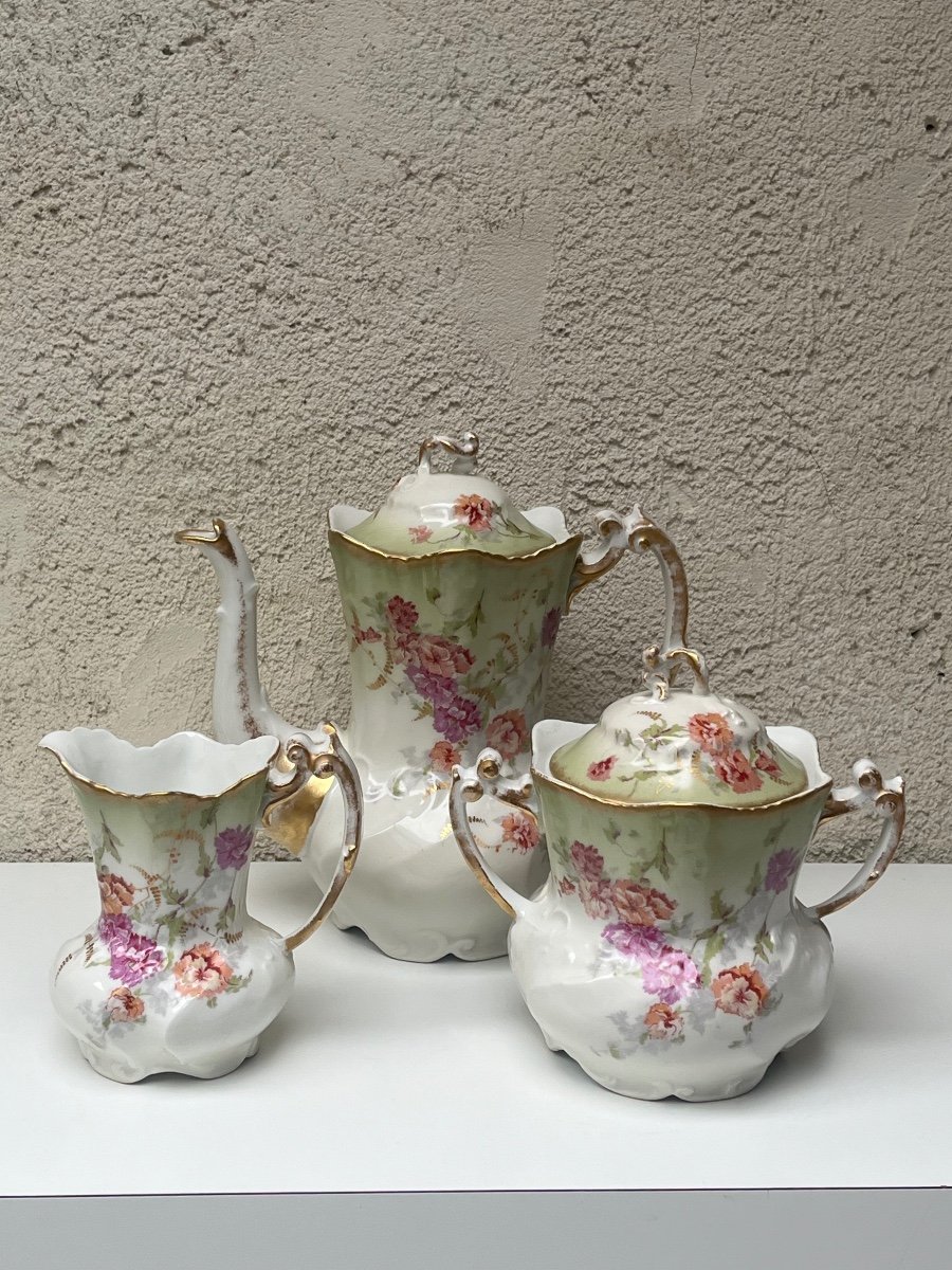 Barny And Rigoni Limoges Porcelain Coffee Service-photo-3