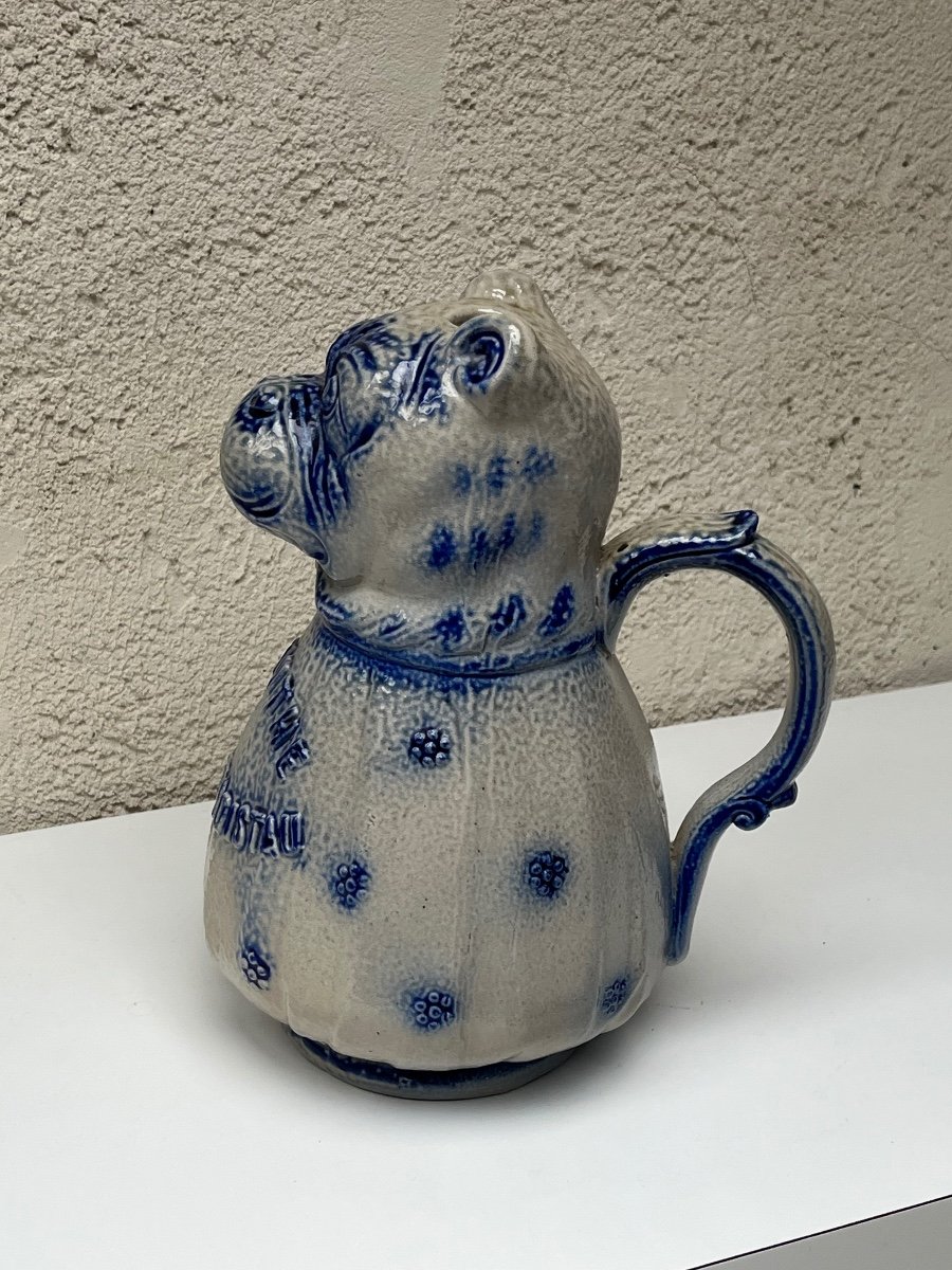 Zoomorphic Pitcher In Delisi And Doistau Stoneware, Duborjal In Pantin-photo-4