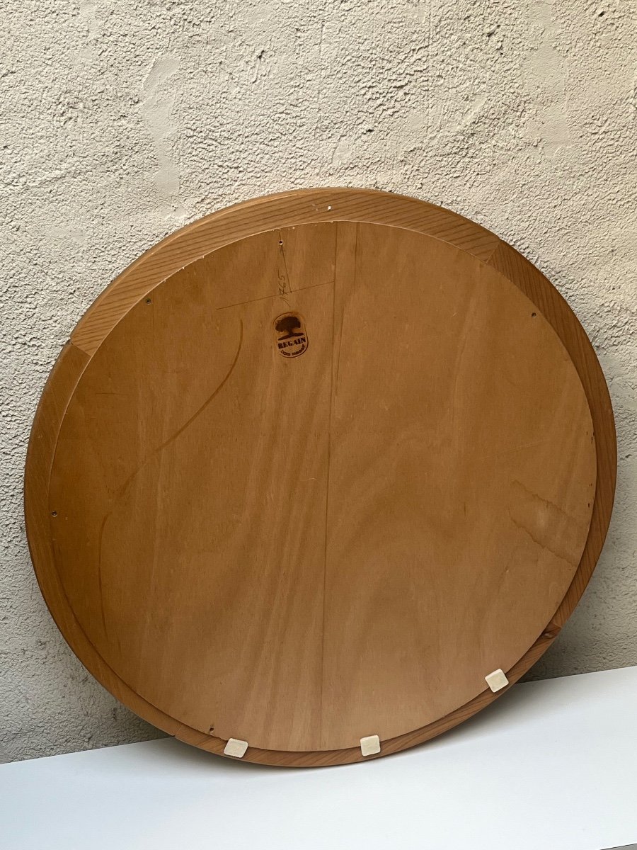 Large Round Elm Mirror, Maison Regain-photo-1