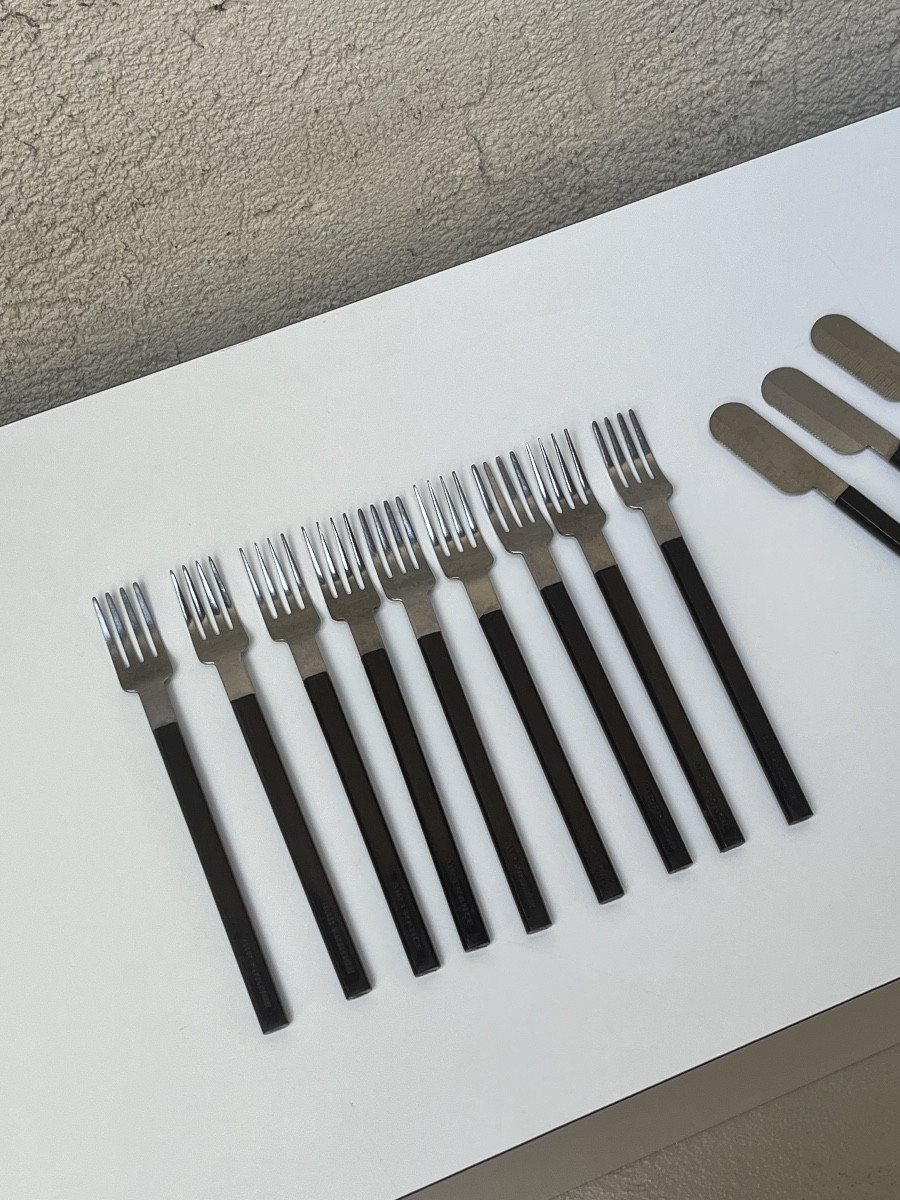 Air France 16-piece Cutlery Set By Raymond Loewy, Circa 1970-1980-photo-3