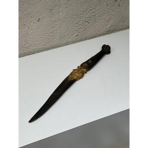 Art Nouveau Bronze Letter Opener, Attributed To Louis Chalon