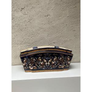 Gien Earthenware Planter, Renaissance Decoration