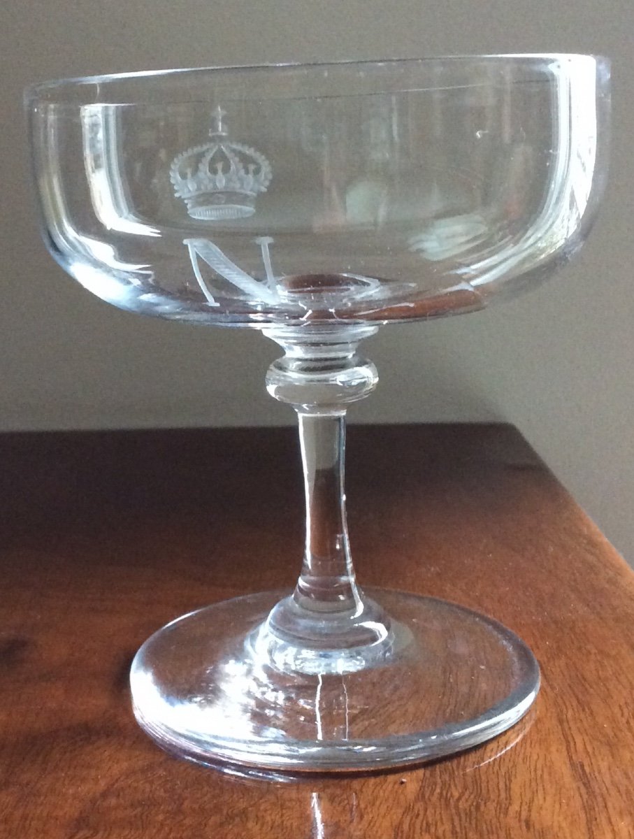 Napoleon III Imperial Crown Champagne Glass