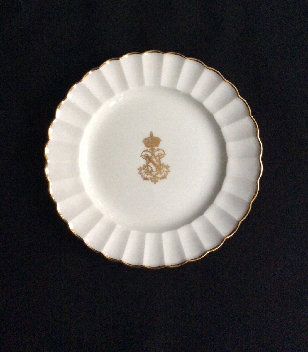 patelle à glace en porcelaine de Sèvres Napoléon III 