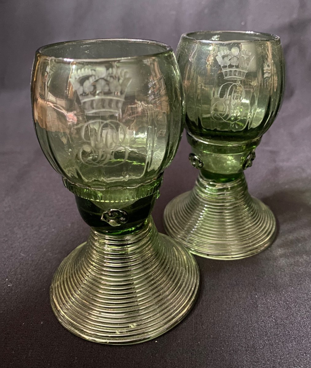 Two Romër Lp Couronne Royale Glasses. 