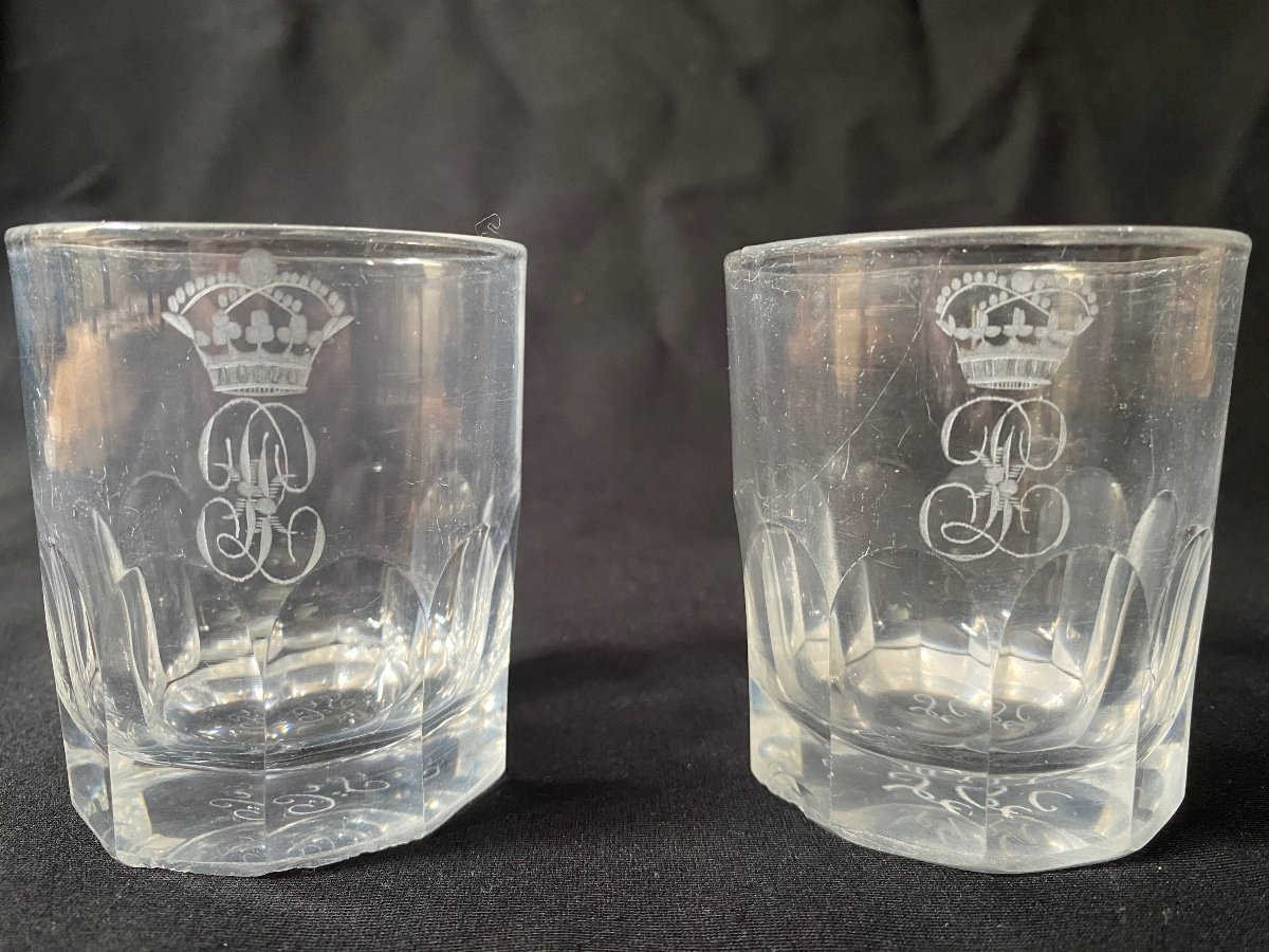 Two Louis Philippe Château Saint Cloud Water Glass -photo-2