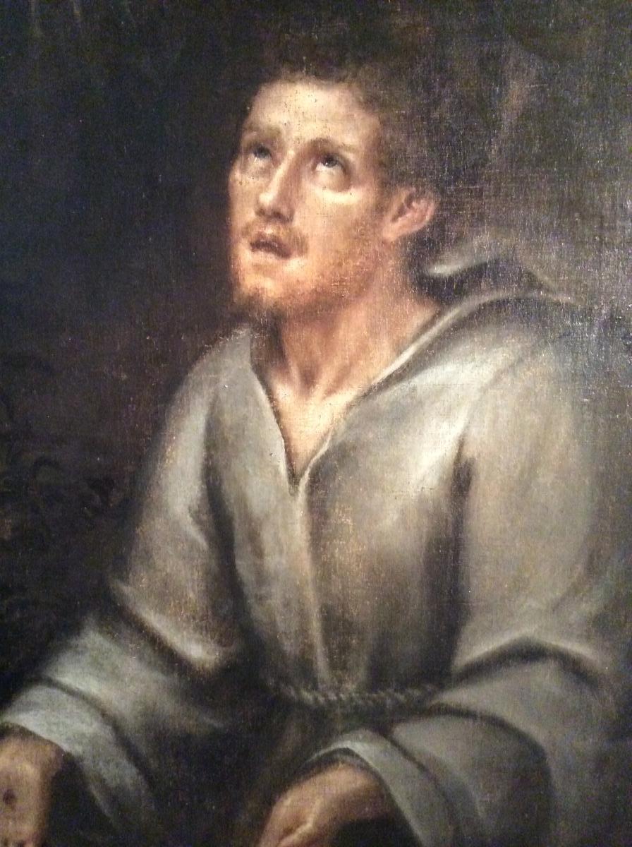 Saint Francis In Ecstasy, Spanish Painting Of The Eighteenth Century-photo-2