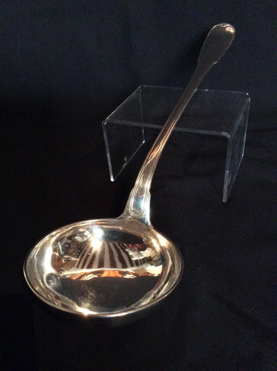 Ladle In Sterling Silver Strasbourg XVIII Century.-photo-2