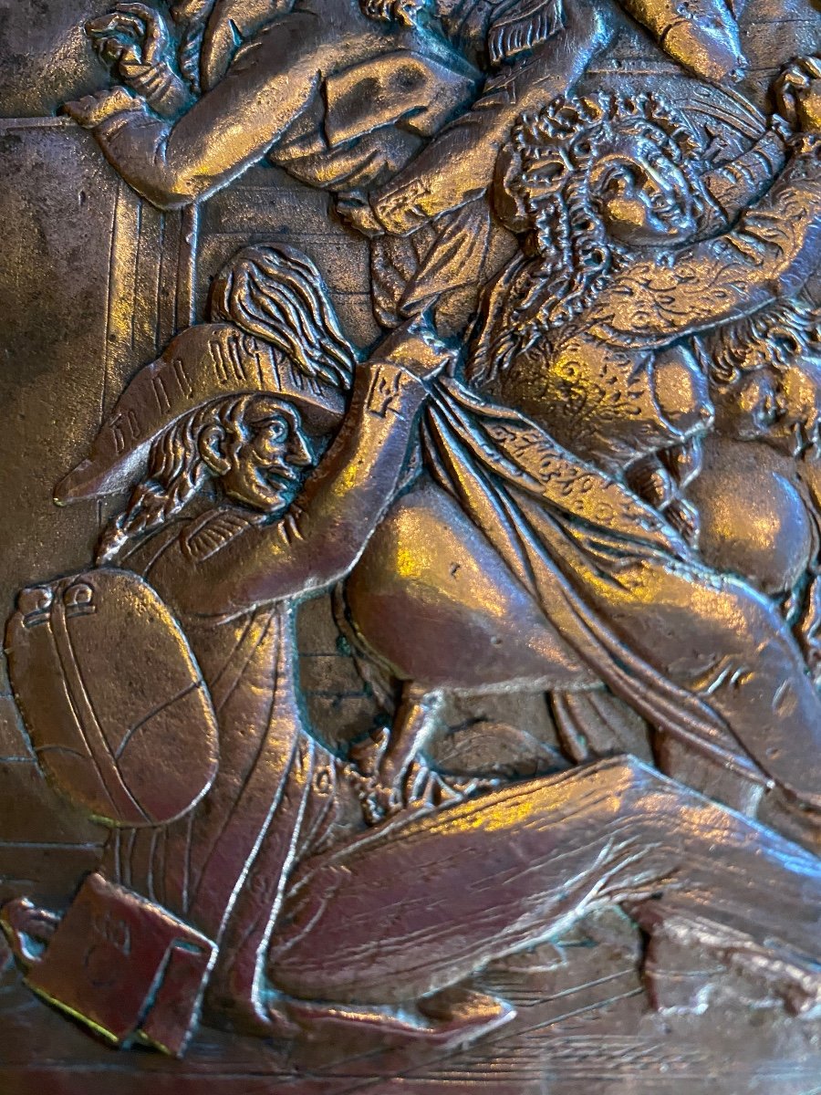 The Orgy Of The Dragons, Beautiful Plate In Relief On Copper, End Of The XIX Eme Century-photo-5