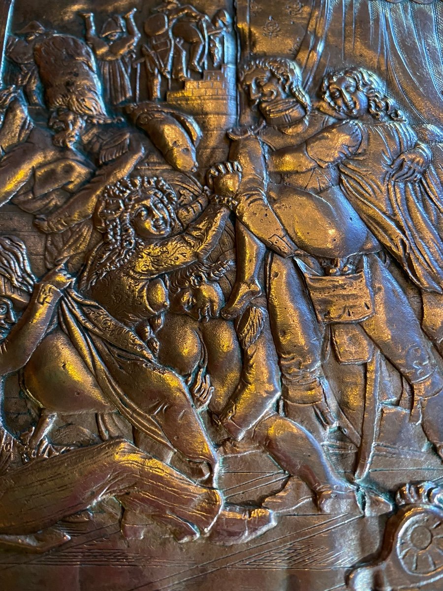 The Orgy Of The Dragons, Beautiful Plate In Relief On Copper, End Of The XIX Eme Century-photo-6