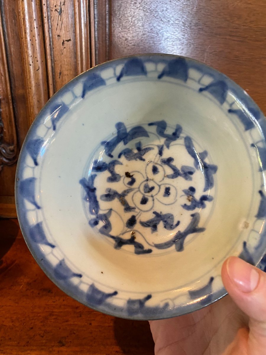 Pair Of Chinese Blue Porcelain Bowls Dite Kraak-photo-4