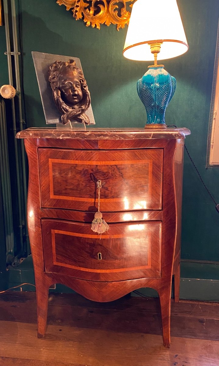 Small Italian Chest Of Drawers In Walnut Louis XV Period