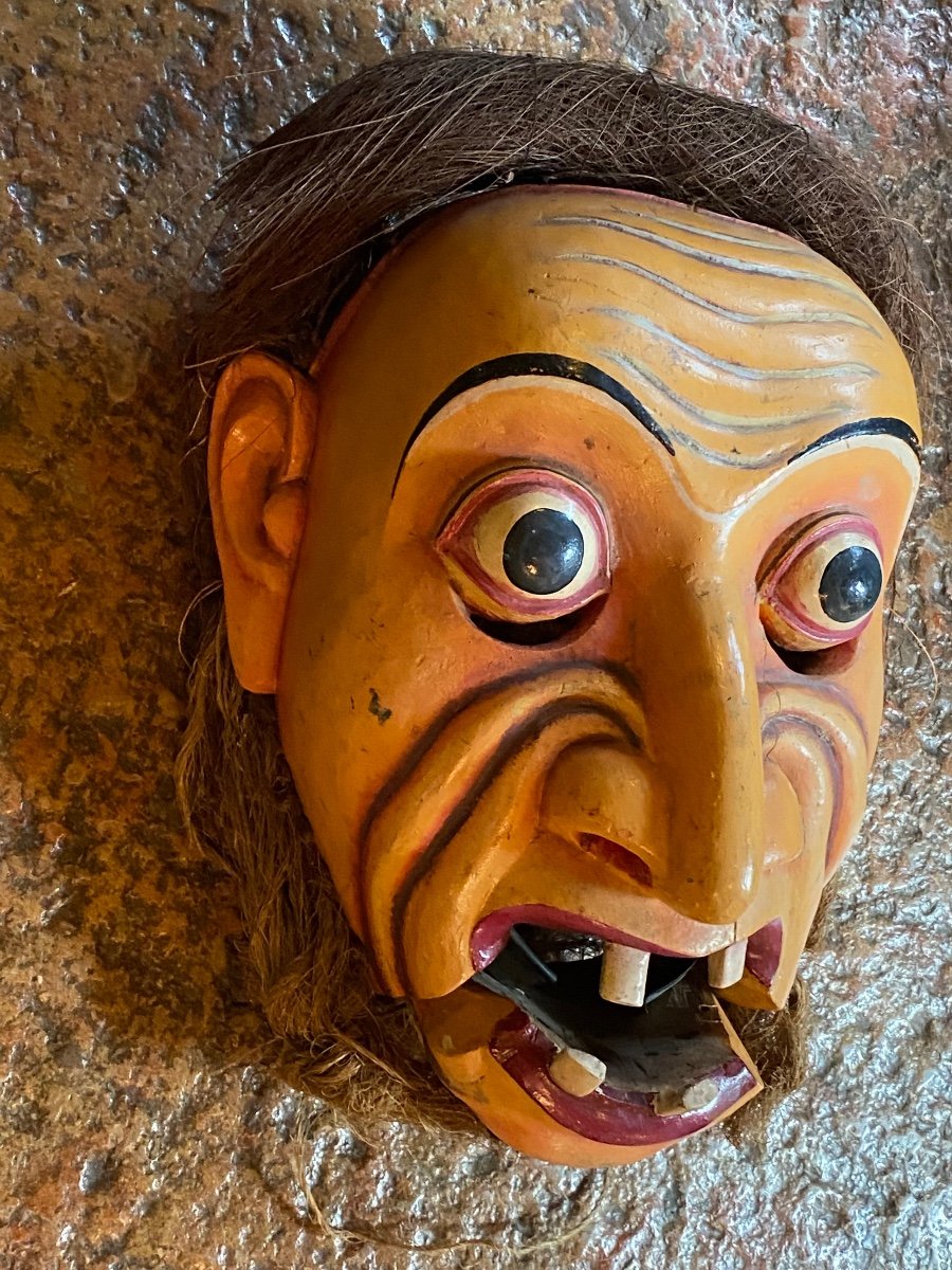 Large Hahoetal Scary Mask, Korea 20 Eme Century-photo-1