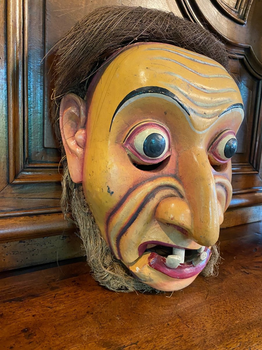 Large Hahoetal Scary Mask, Korea 20 Eme Century-photo-4