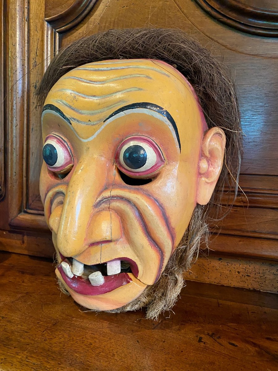 Large Hahoetal Scary Mask, Korea 20 Eme Century-photo-5