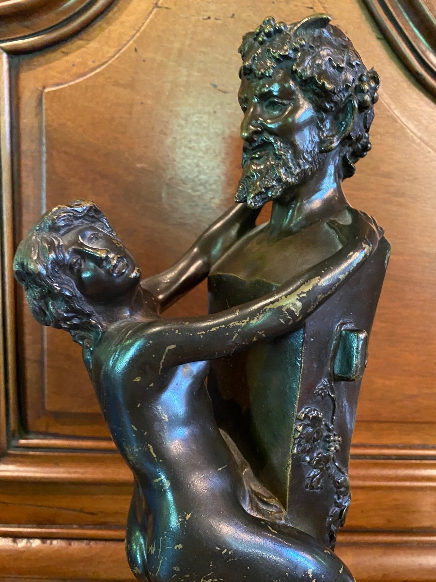 The Offering To Priapus After Clodion, XIX Eme Century Bronze-photo-3