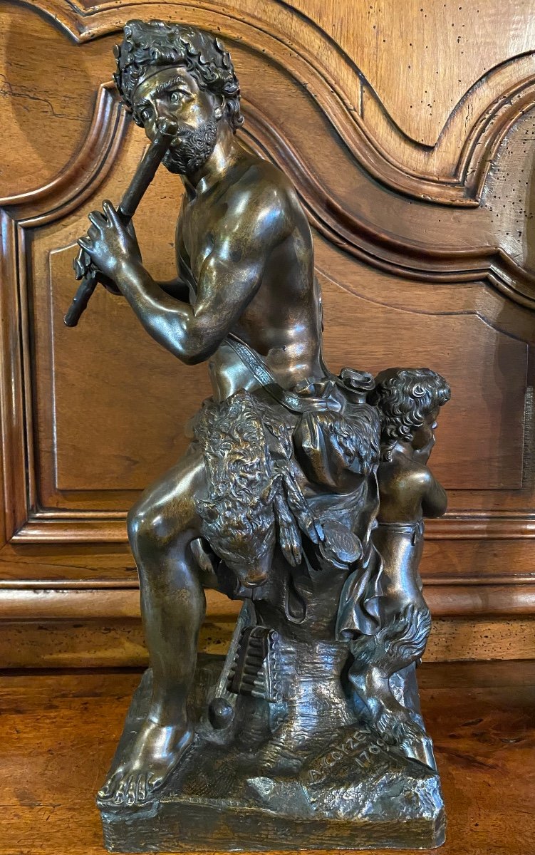 Large Mythological Bronze After Antoine Coysevox-photo-6