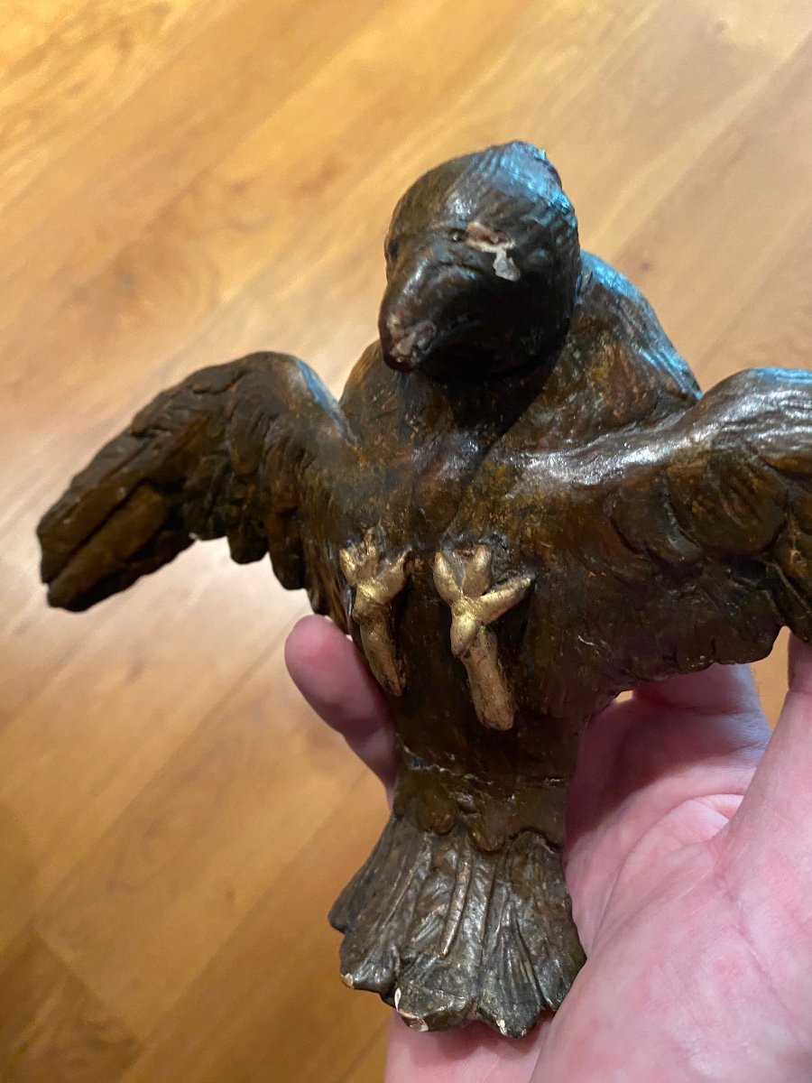 Dove In Carved Wood, Holy Spirit From The 18th Century-photo-6