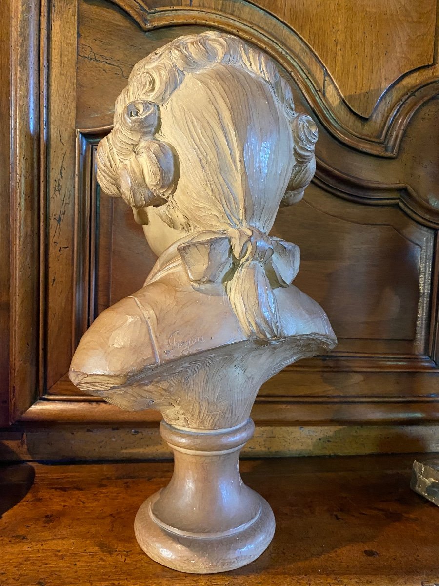Beautiful Terracotta Bust, The Marquis De Lubersac, Attributed To Fernand Cian-photo-3