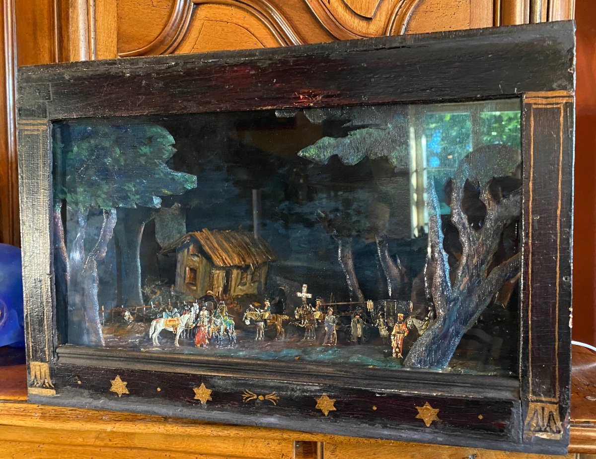 Napoléon En Campagne, Grand Diorama Du Début Du XX Eme Siècle 