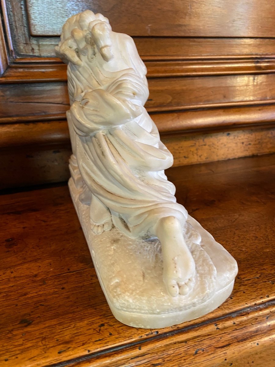 Marble From The Grand Tour, Mary Magdalene Penitent Early 19th Century-photo-2