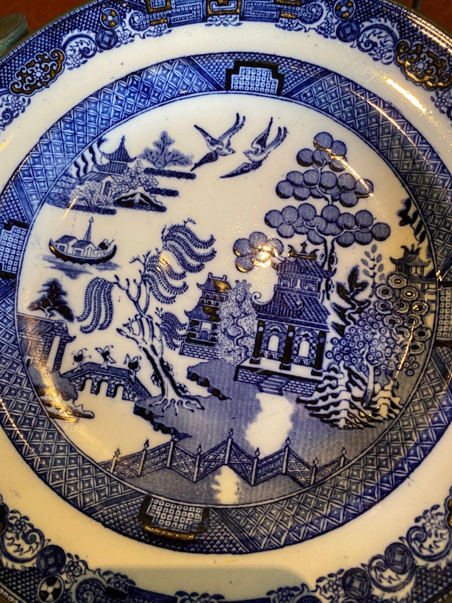 Assiette Chauffante Anglaise Wedwood Ou Minton Et étain -photo-4