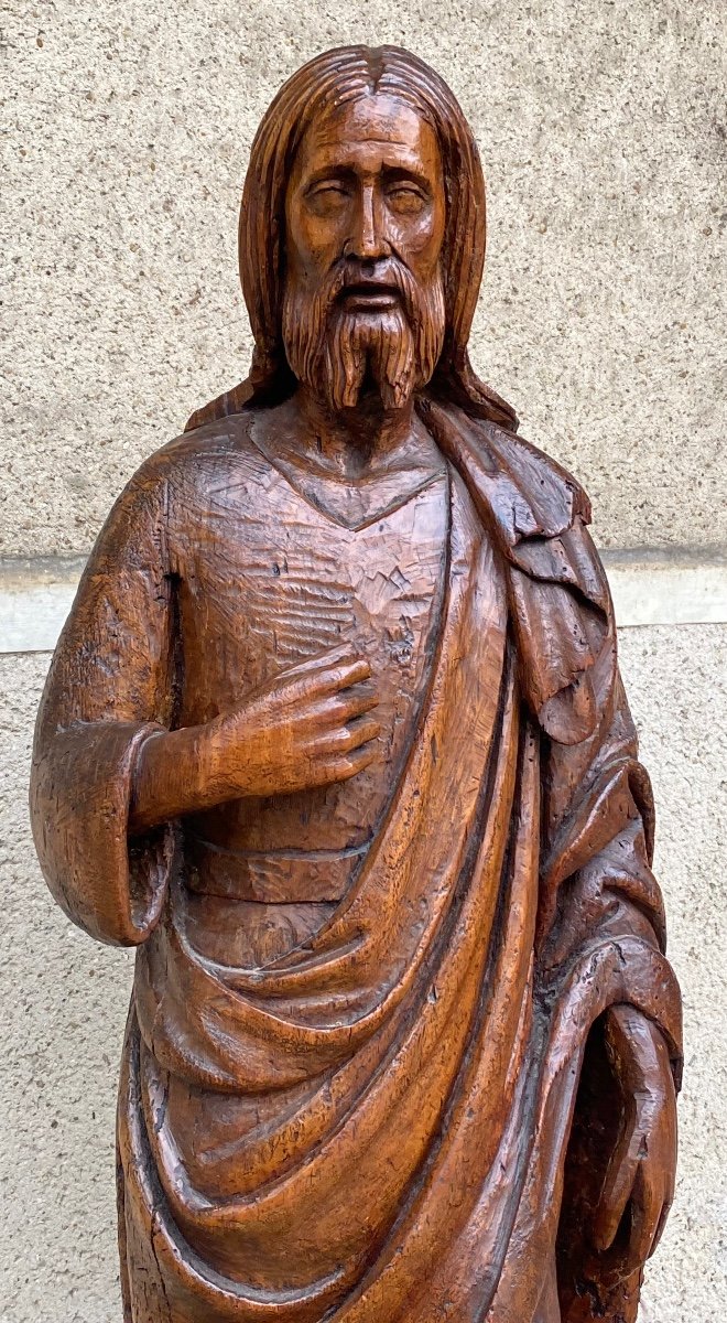 Large Statue From The 17th Century, Saint John The Baptist Or Saint Roch-photo-8