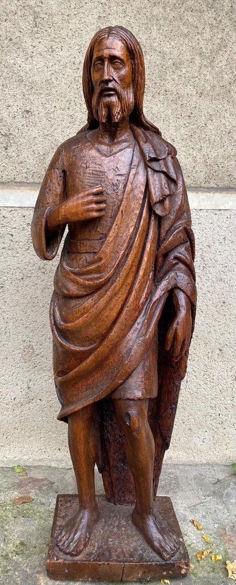 Grande Statue Du XVII Eme Siècle, Saint Jean Baptiste Ou Saint Roch