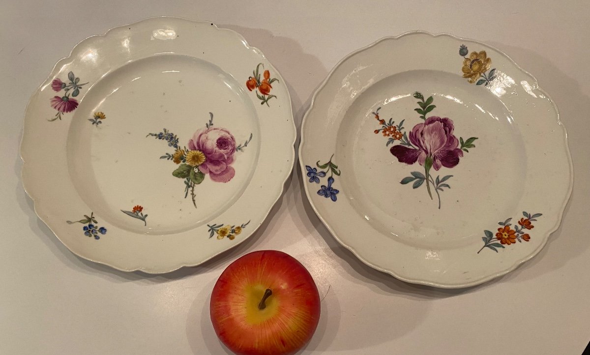 Pair Of Meissen Plates From The 18th Century