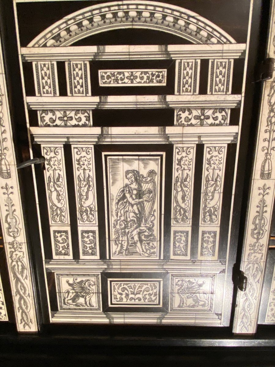 Cabinet With Musical Instruments, End Of 19th Century-photo-2