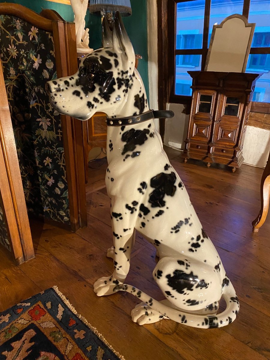 Harlequin Mastiff Scale 1, In Ceramic From The 1960s-photo-1