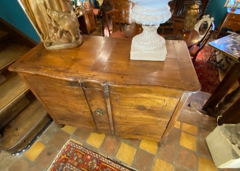 Grande Commode à Portes Louis XV, XVIII Eme Siècle En Noyer-photo-2