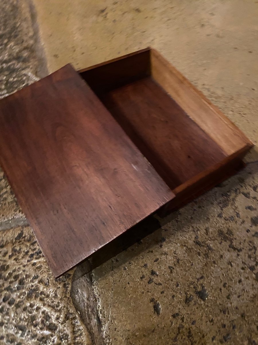 Trompe l'Oeil Book In Walnut Forming Box -photo-3