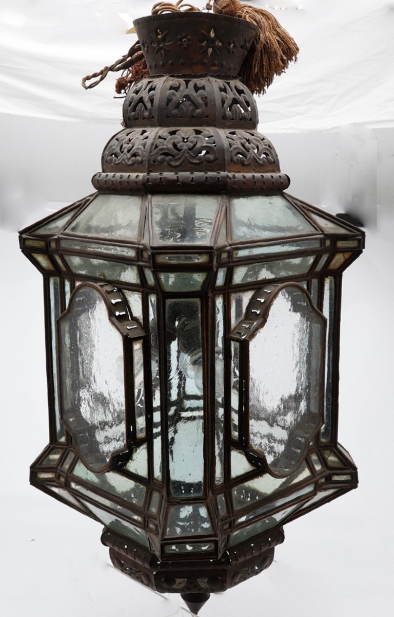 Huge Vestibule Lantern From The Early 20th Century 