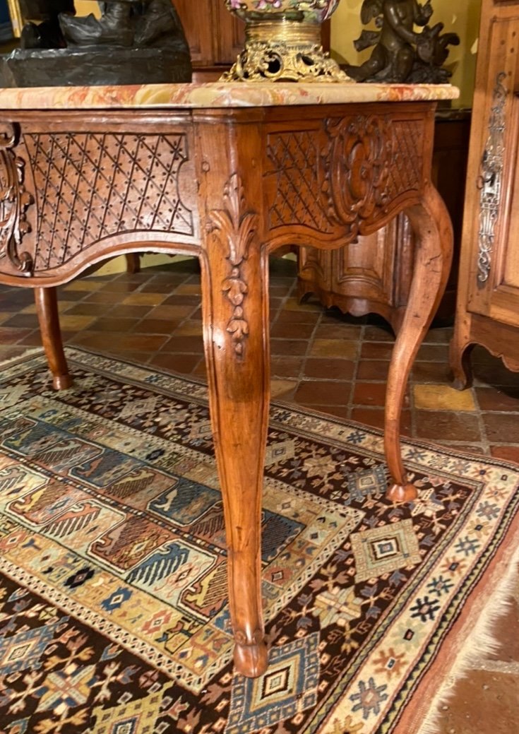 Table à Gibier Formant Console D’époque Louis XV, XVIII Eme Siècle-photo-4