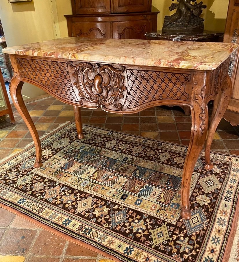 Table à Gibier Formant Console D’époque Louis XV, XVIII Eme Siècle-photo-1