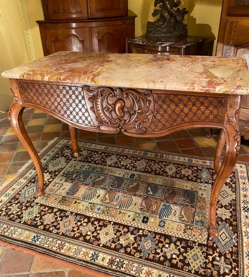 Table à Gibier Formant Console D’époque Louis XV, XVIII Eme Siècle-photo-2