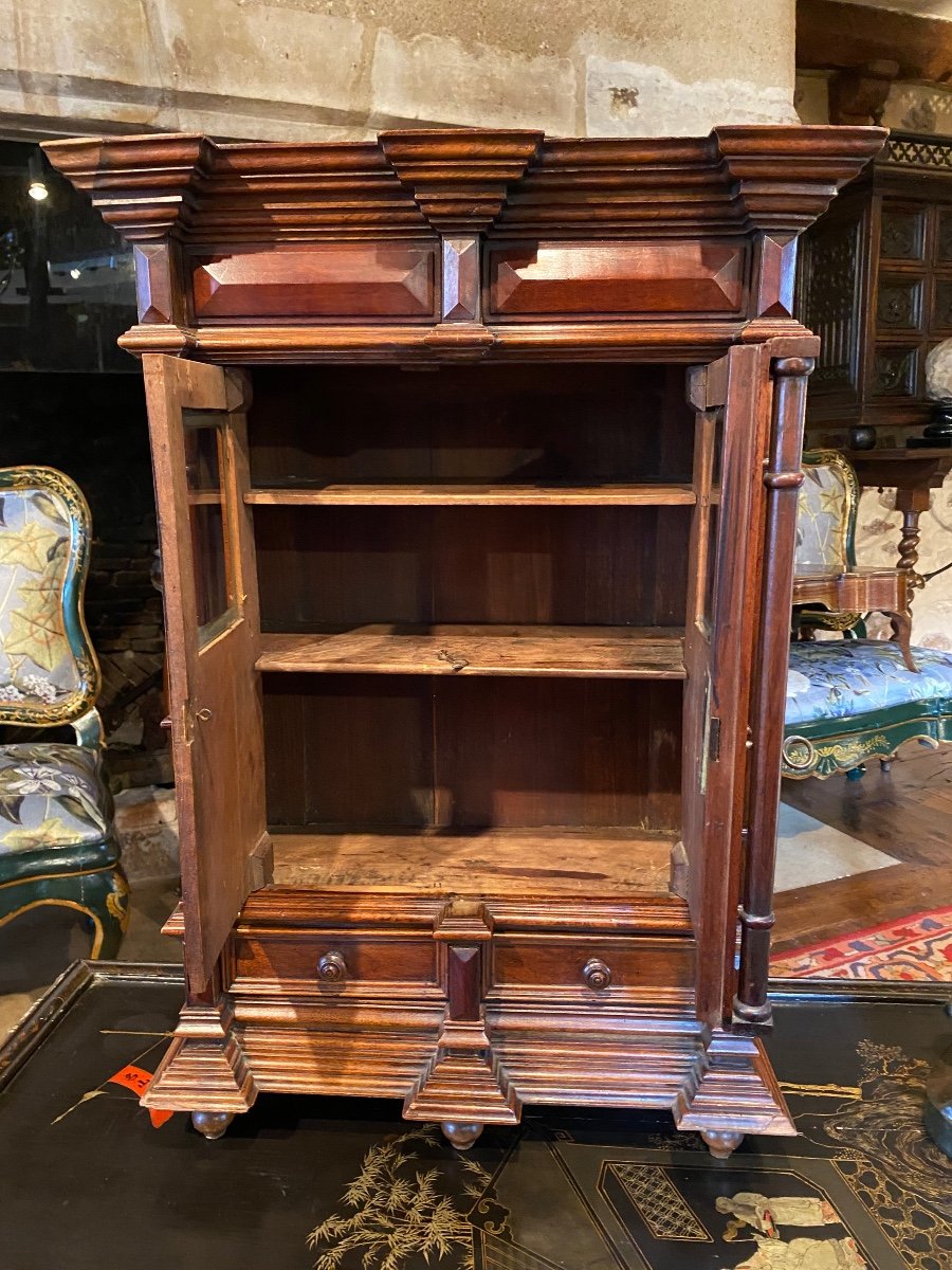 Diminutive Of N Walnut Cabinet From The 19th Century -photo-4