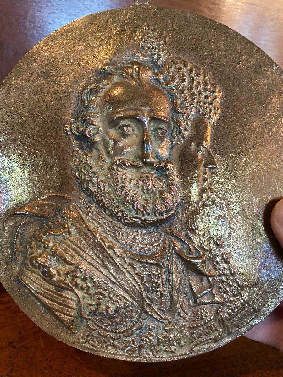 Célèbre Médaille D’après Guillaume Dupré, Henri IV Et Marie De Médicis -photo-3