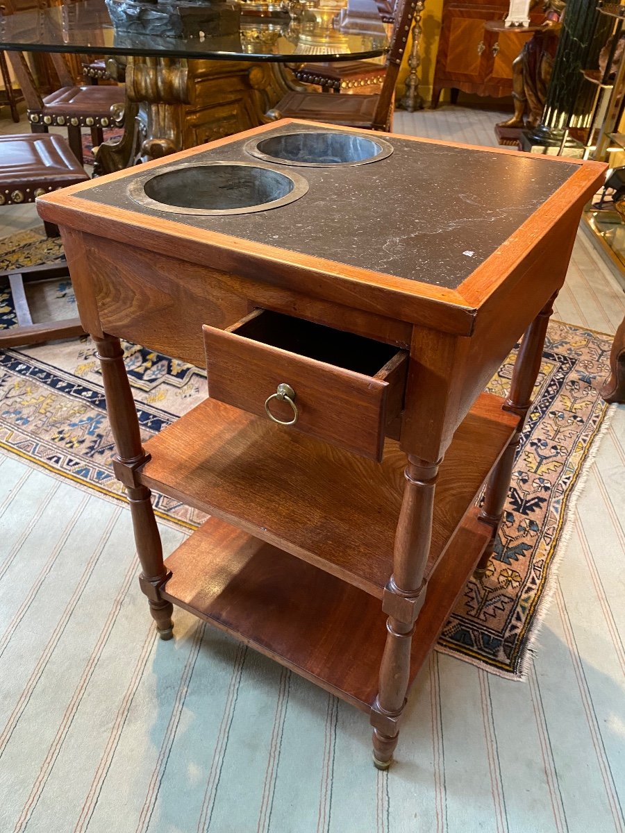 Restoration Period Cooler Table In Blond Mahogany-photo-2