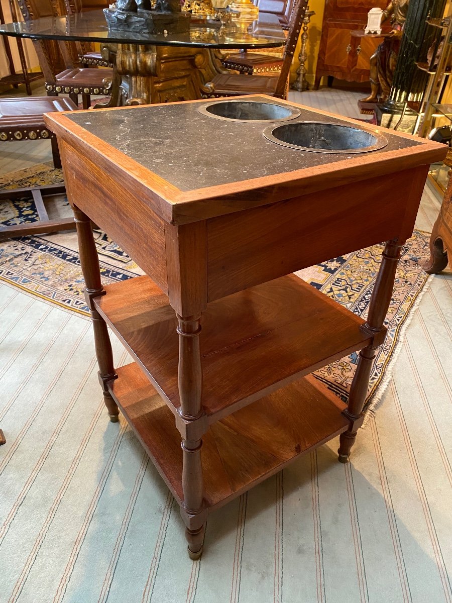 Restoration Period Cooler Table In Blond Mahogany-photo-3