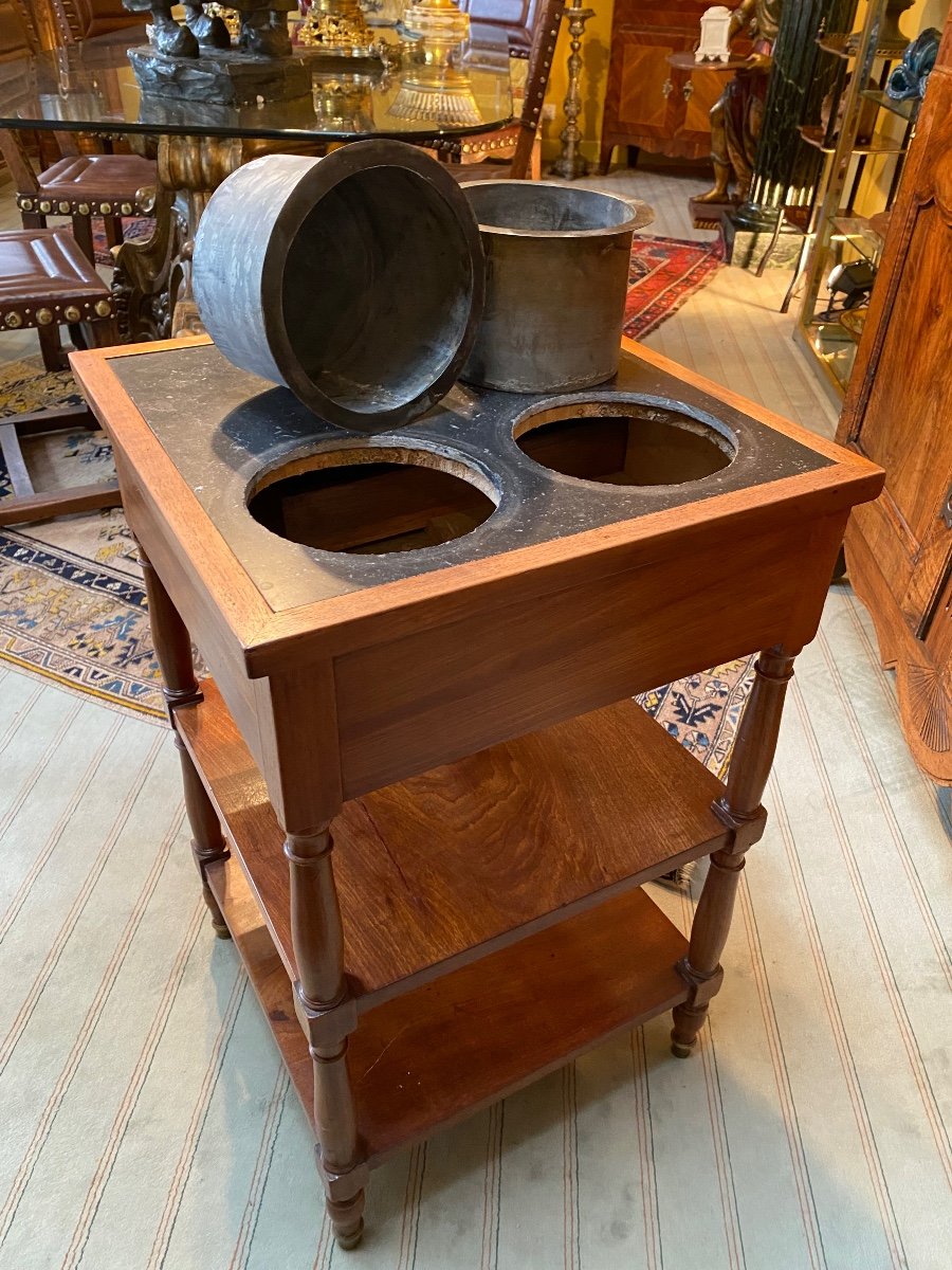 Restoration Period Cooler Table In Blond Mahogany-photo-4