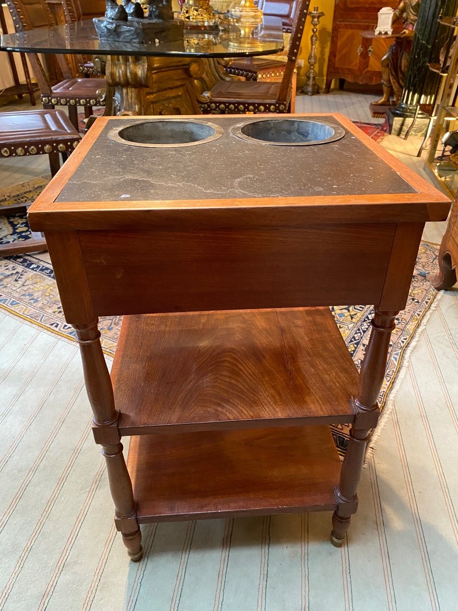 Restoration Period Cooler Table In Blond Mahogany-photo-7