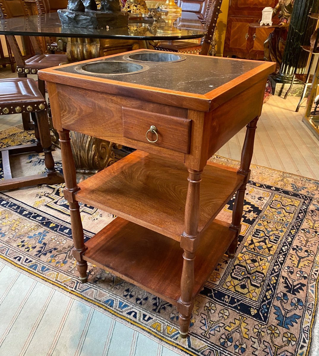 Restoration Period Cooler Table In Blond Mahogany