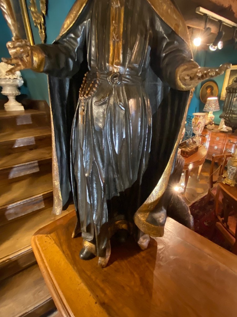 Grande Statue Polychrome De Saint Thomas -photo-2