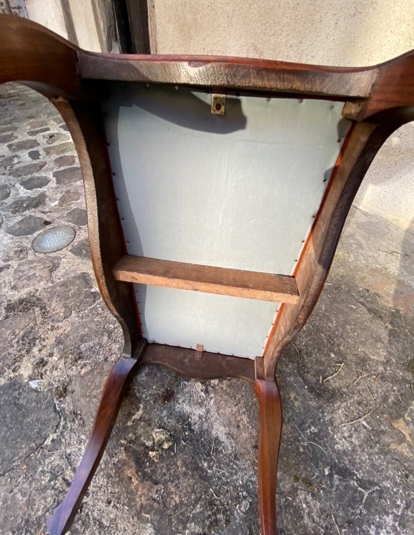 Small Bench With Walnut Frame From The 18th Century -photo-3