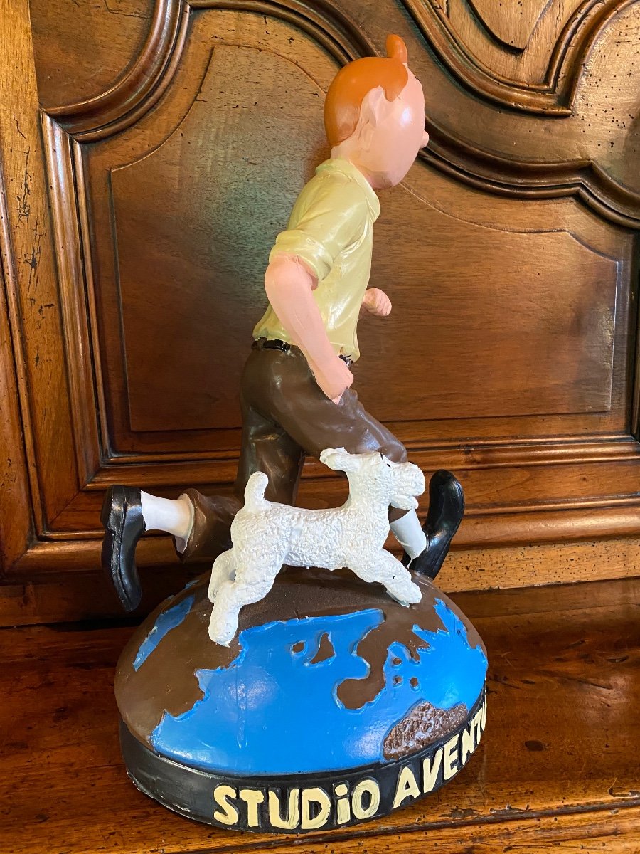 Tintin And Snowy, Advertising Statue From The 80s-photo-4