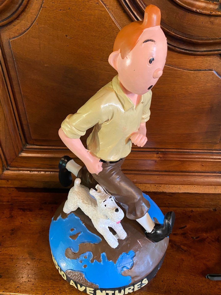 Tintin And Snowy, Advertising Statue From The 80s-photo-1