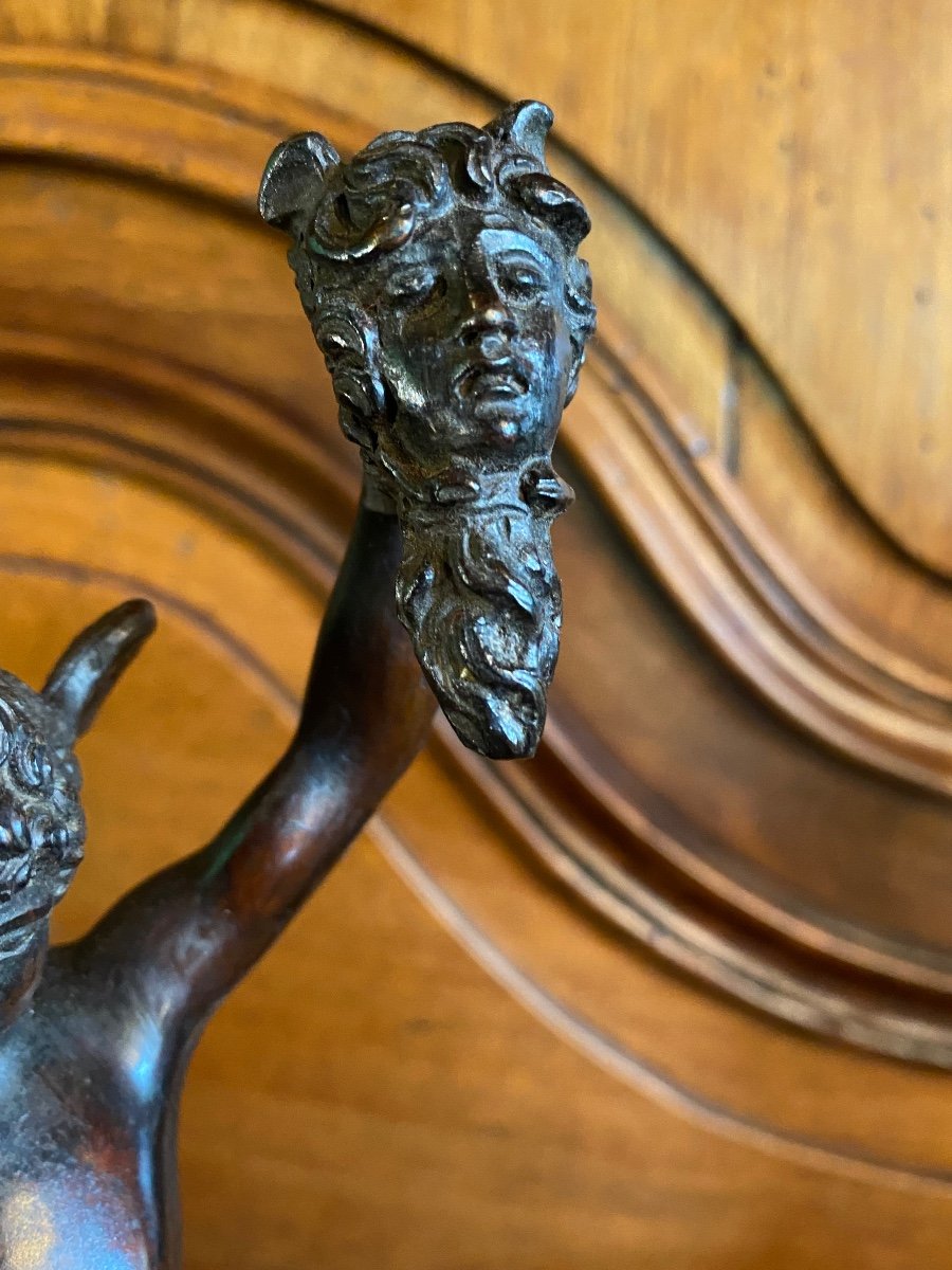 Persée Et La Tête De Méduse, D’après Benvenuto Cellini, Bronze Du Grand Tour XIX Eme Siècle -photo-3